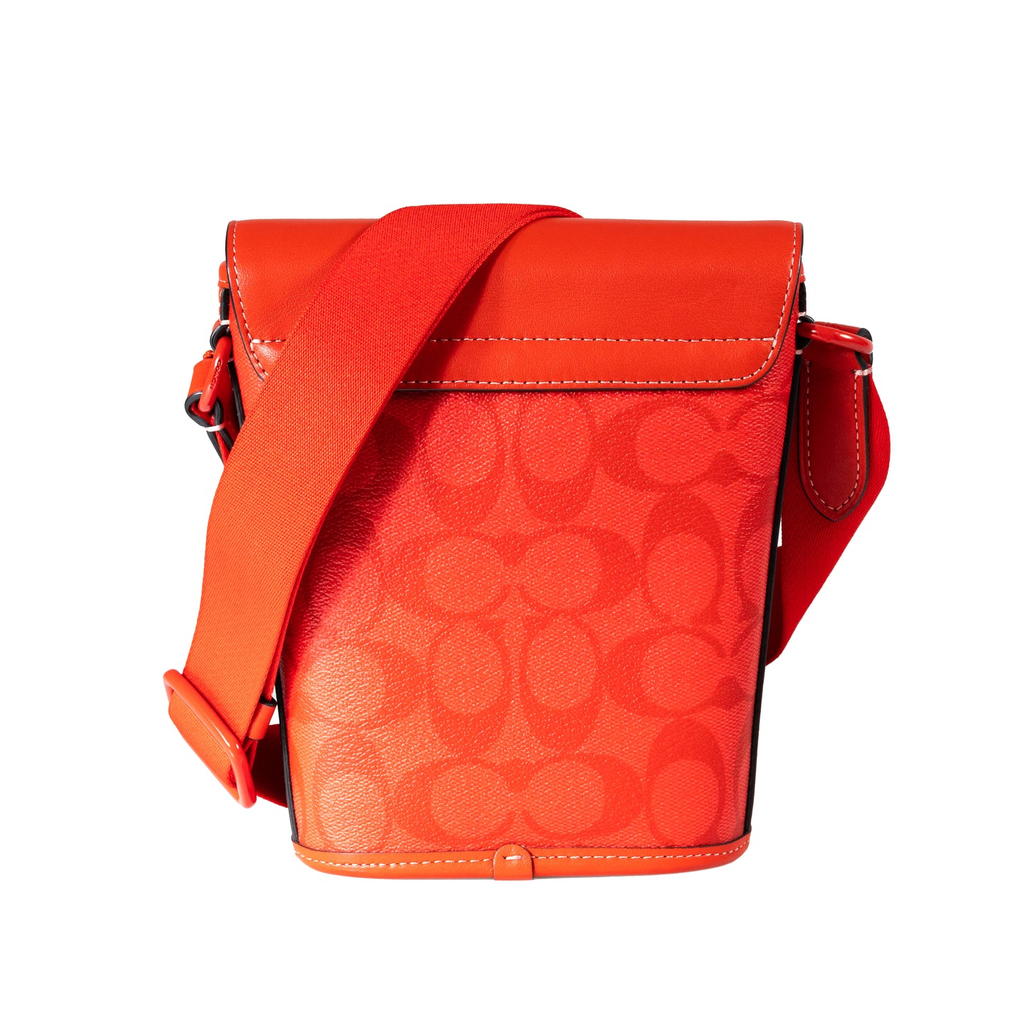 Coach Track Small Flap Crossbody In Signature Canvas