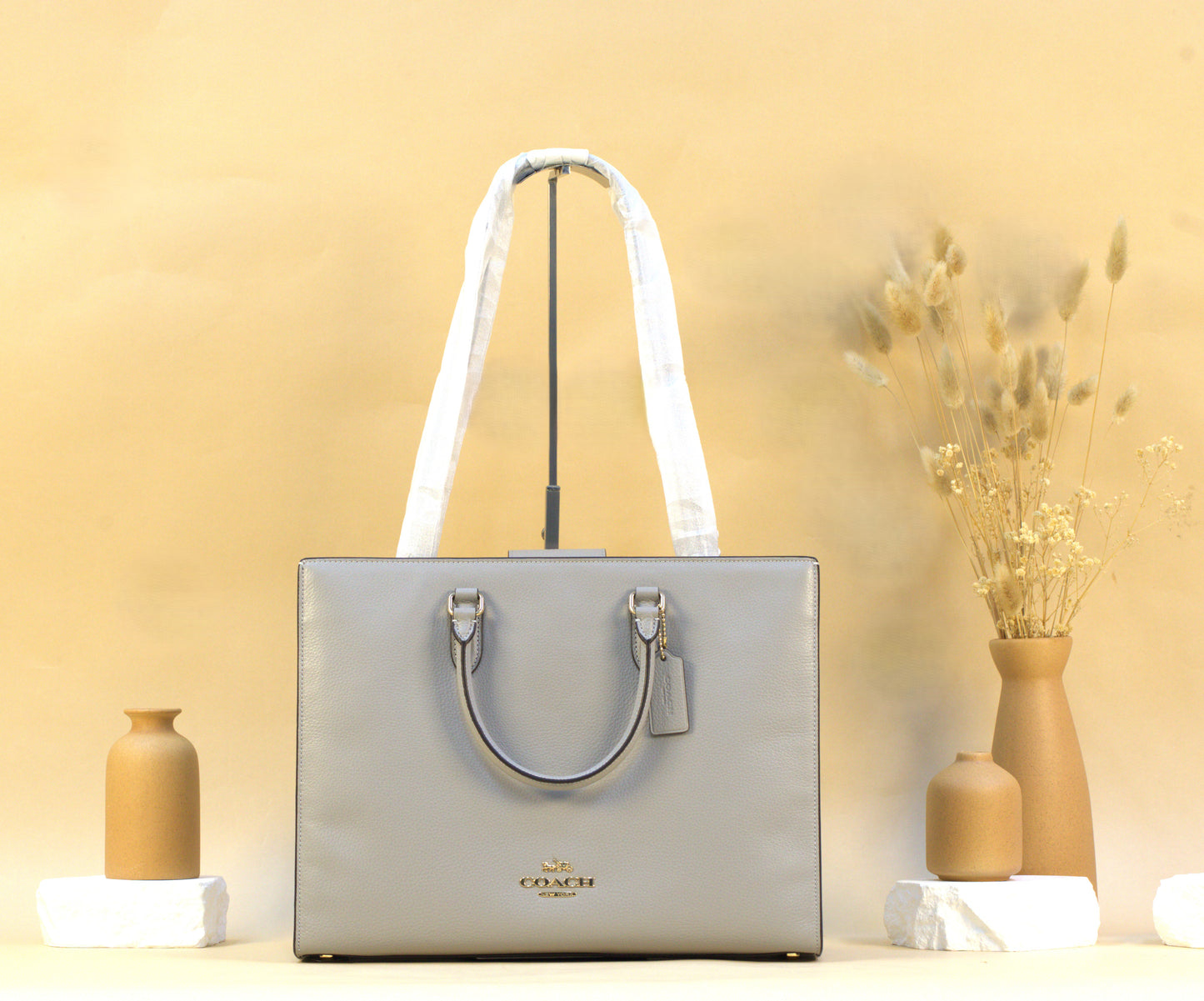 COACH CY666 MAGGIE TOTE LARGE DOVE GREY