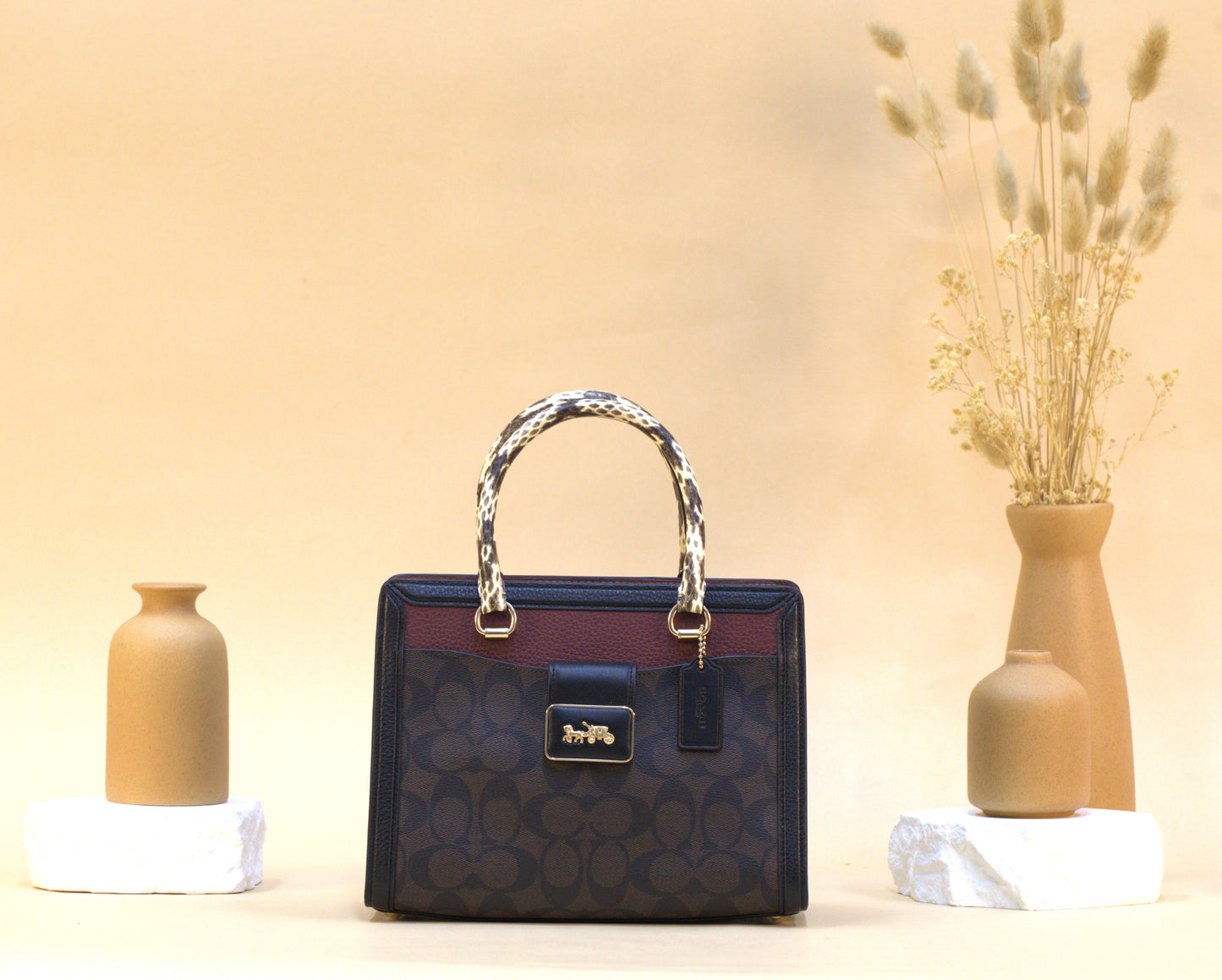 Coach Women's Grace Carryall In Signature Canvas - Brown Black Multi