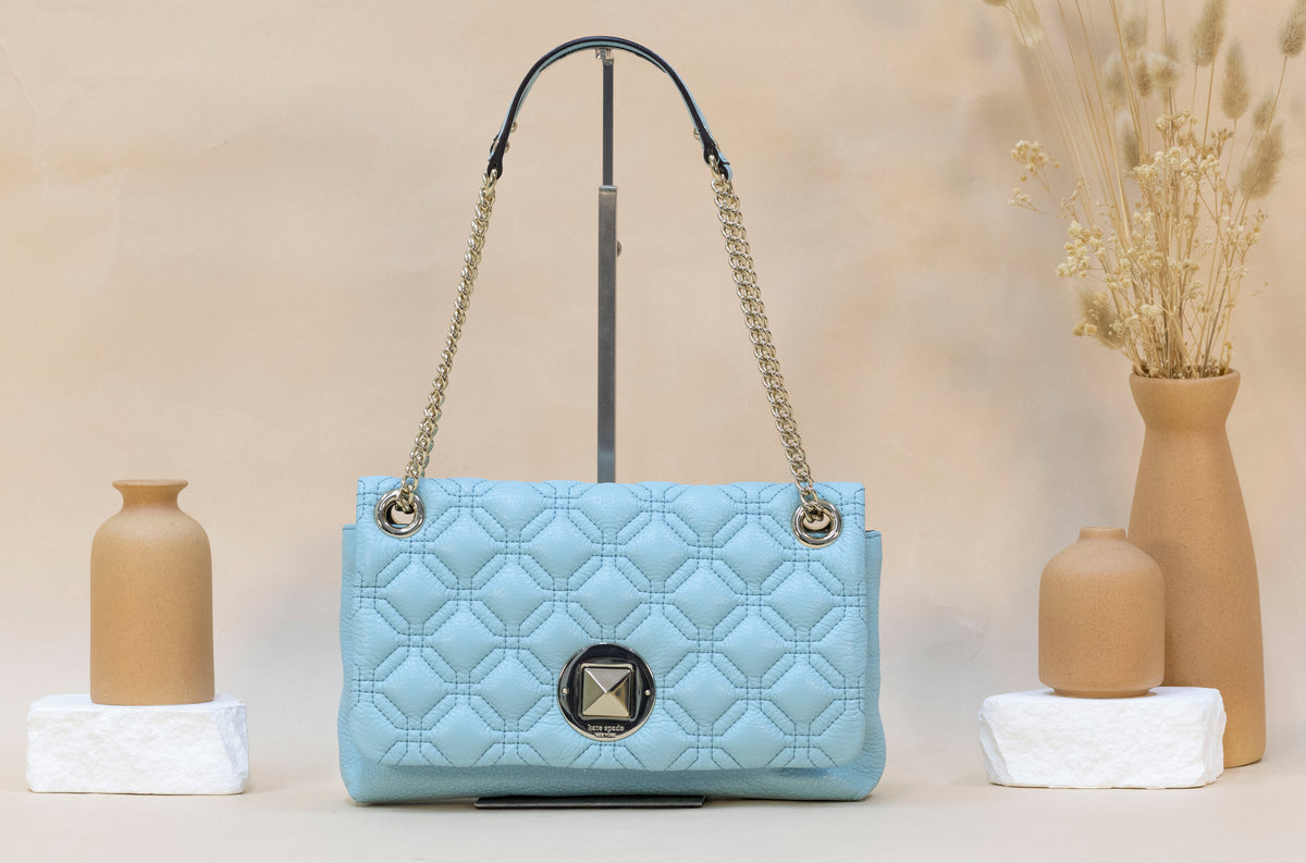 KATE SPADE CHAIN SHOULDER BAG BLUE