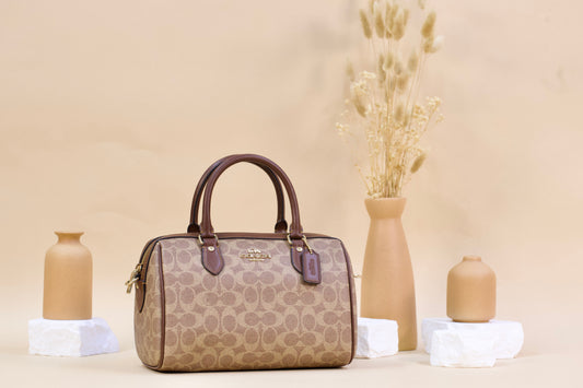 COACH CV961 ROWAN SIGNATURE TAN/BROWN