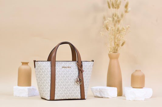 MICHAEL KORS 35S4G3FM1B PRATT SMALL TOTE MSGR VANILLA