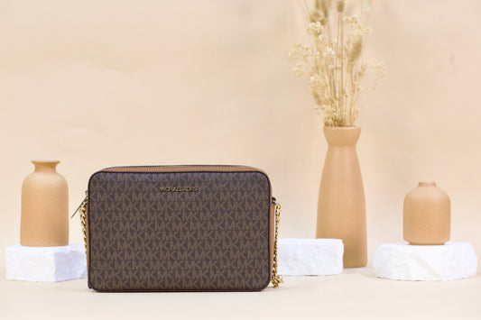 Michael Kors Jet Set Large East/West Crossbody Bag - Brown/Acorn