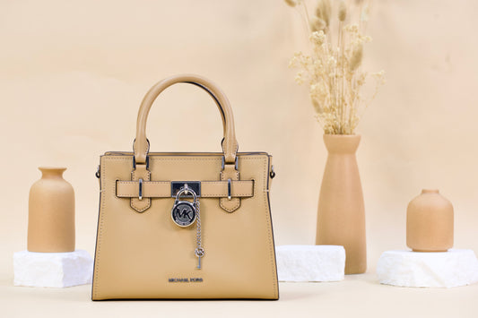 MICHAEL KORS 35S3SHMS1L HAMILTON SM SATCHEL LEATHER PEANUT