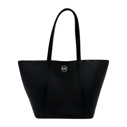 Michael Kors Hadleigh Large Double Handle Leather Tote Bag - Black