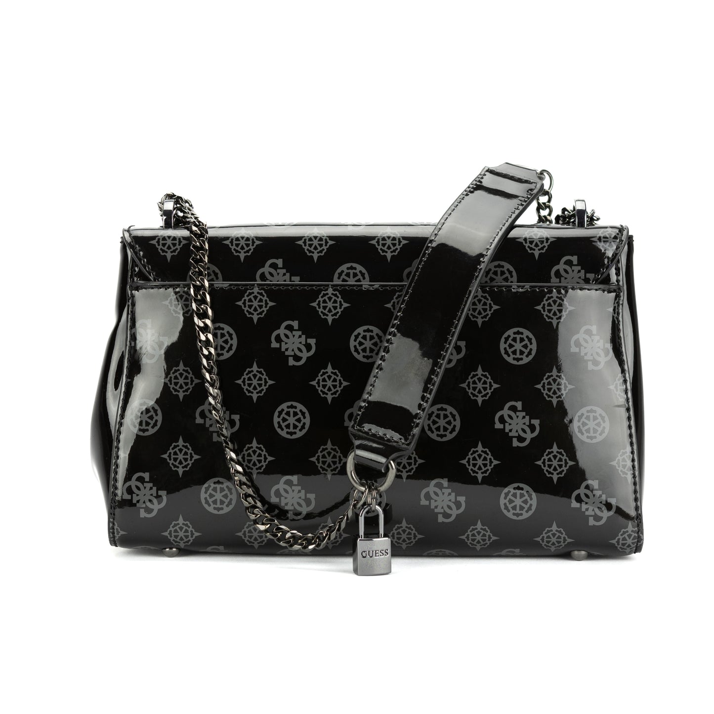 GUESS-Katey Flap Shoulder Bag - Coal Logo - PM787019