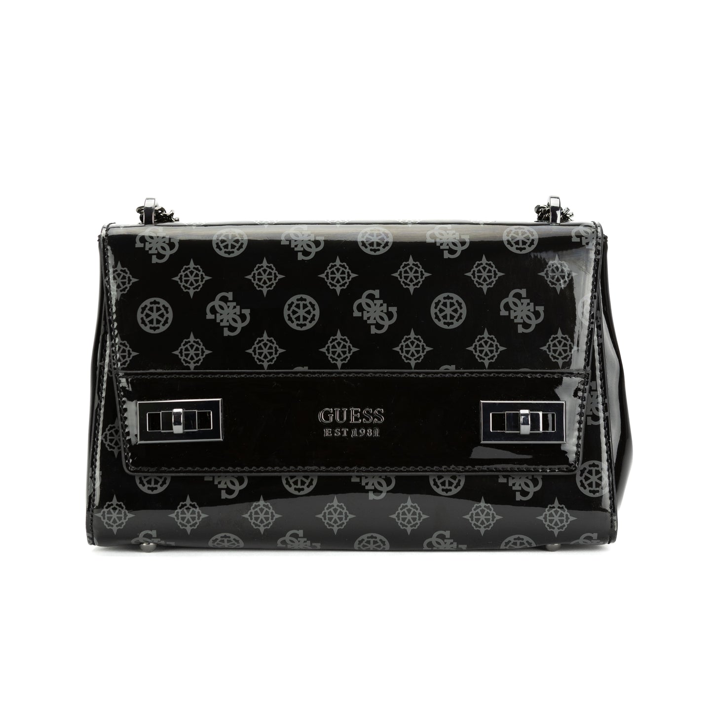 GUESS-Katey Flap Shoulder Bag - Coal Logo - PM787019