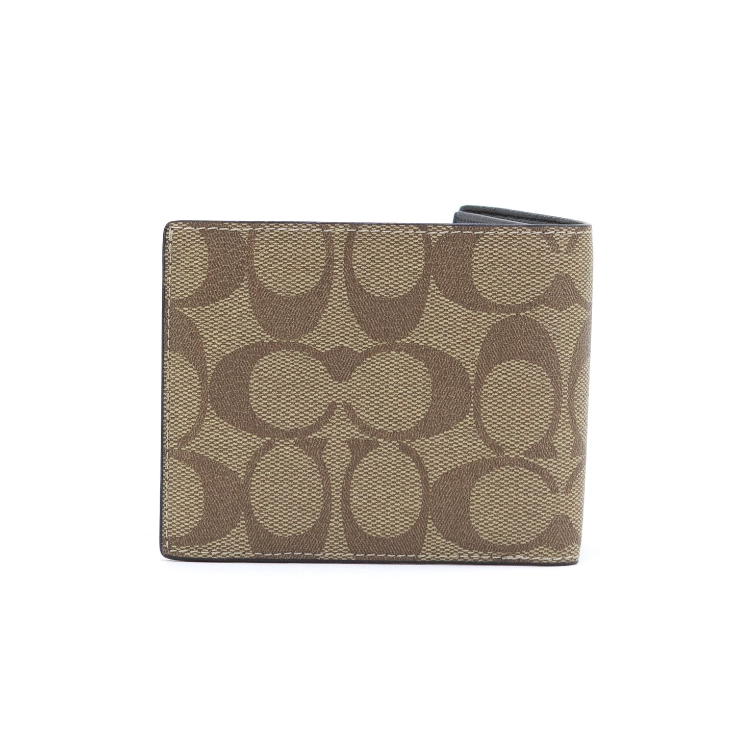 Coach Men's Id Billfold Wallet In Signature Canvas - Khaki