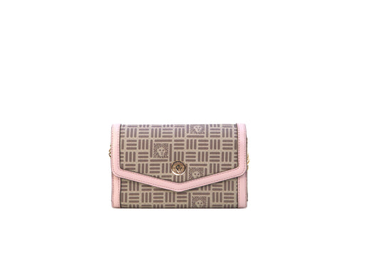 ANNE KLEIN AKH4174 LOGO WALLET ON A CHAIN DUSTY ROSE