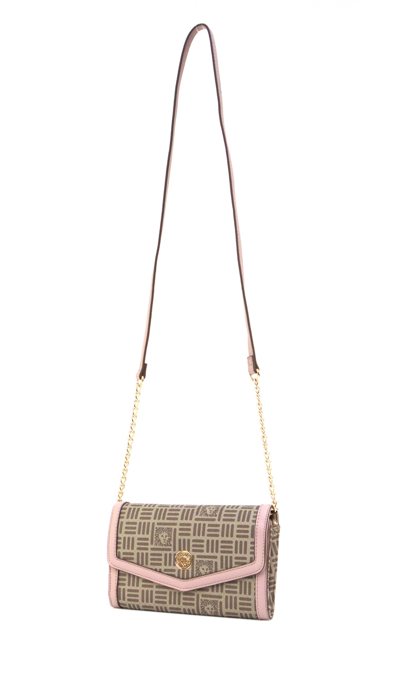 ANNE KLEIN AKH4174 LOGO WALLET ON A CHAIN DUSTY ROSE