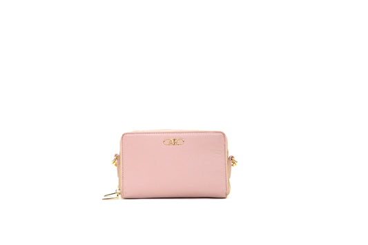 ANNE KLEIN AKH5345 DOUBLE ZIP CAMERA CROSSBODY ROSE