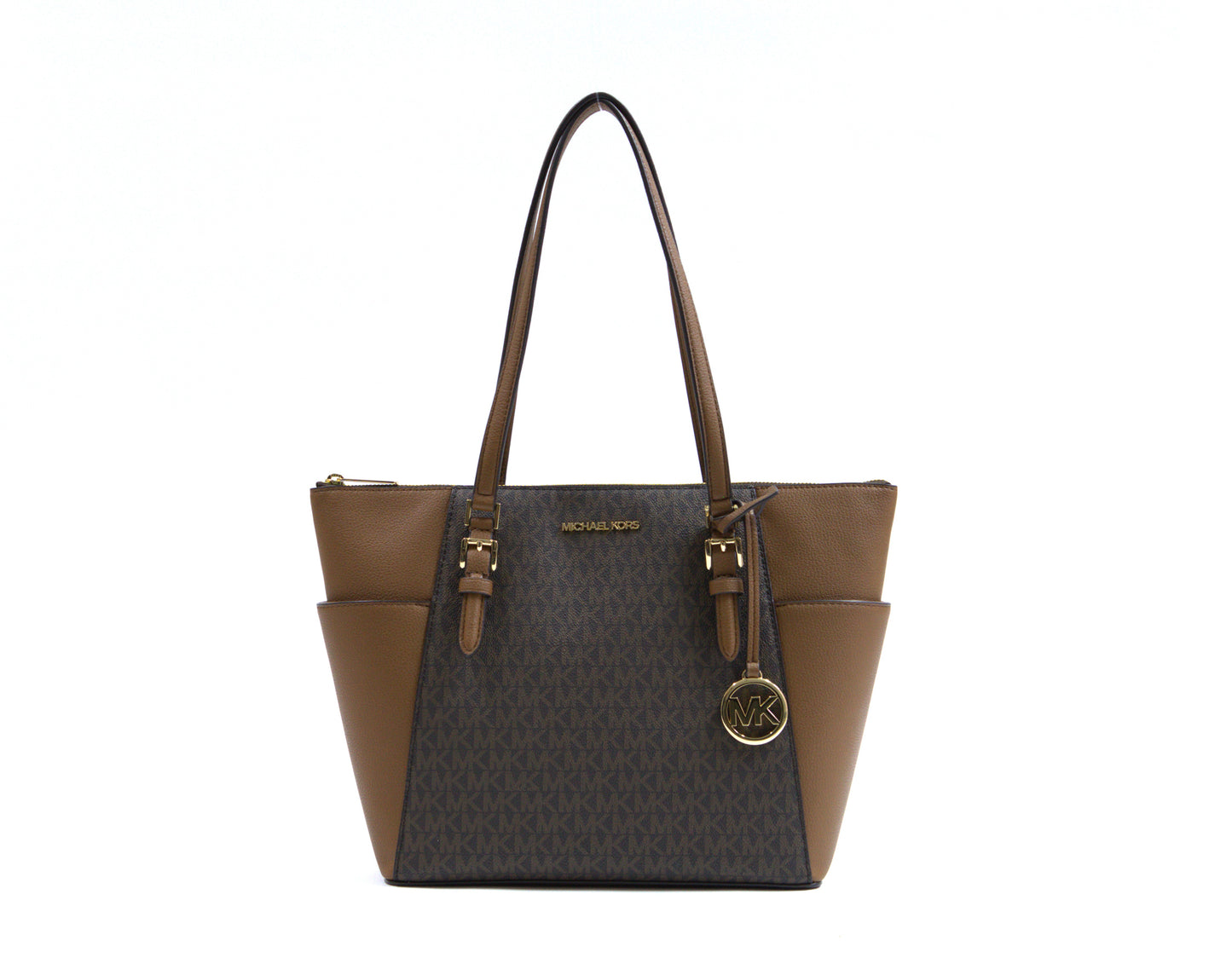Michael Kors Charlotte Large Top Zip Brown Tote