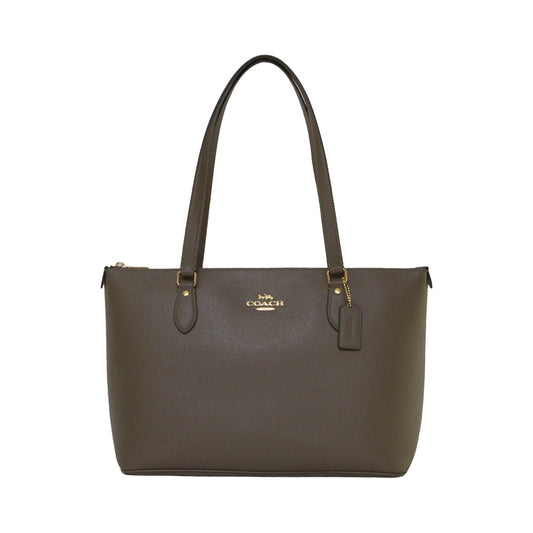 COACH CV402 LTH GALLERY TOTE DARK STONE