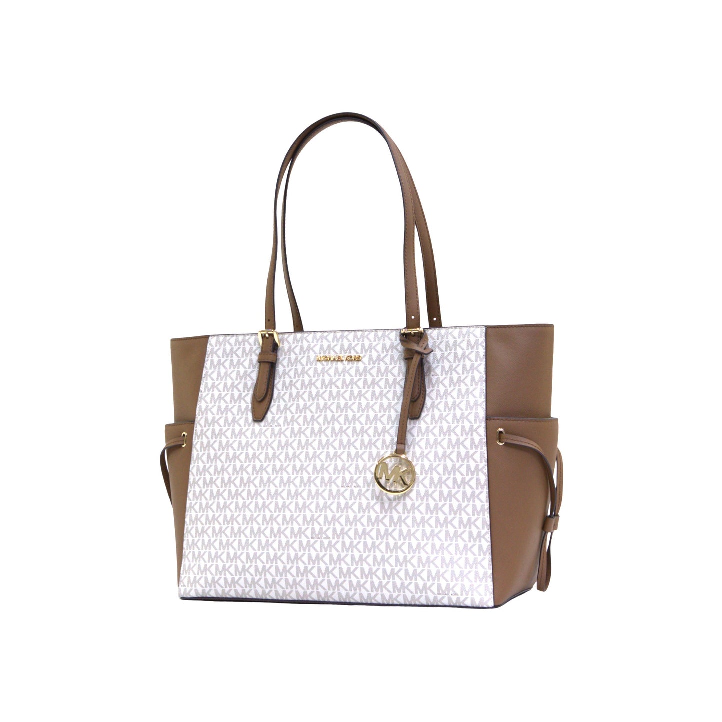 MICHAEL KORS 35S1G2GT7B GILLY LG DRWSTG TRVL TOTE VANILLA