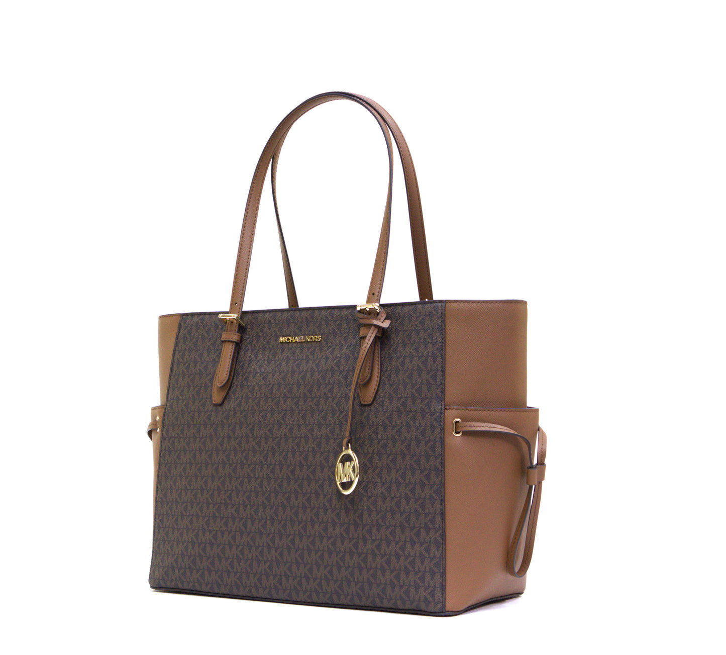 MICHAEL KORS 35S1G2GT7B GILLY LG DRWSTG TRVL TOTE BROWN