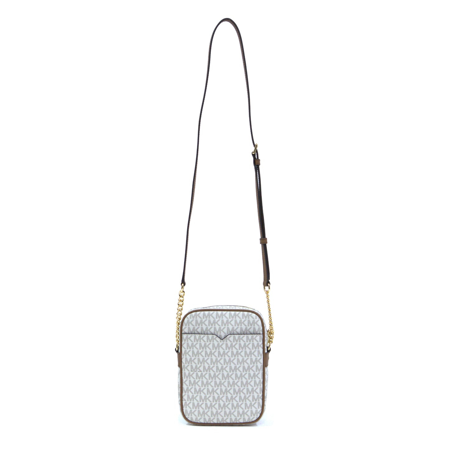 Michael Kors Jet Set Chain North South Crossbody Flight Bag  -Vanilla