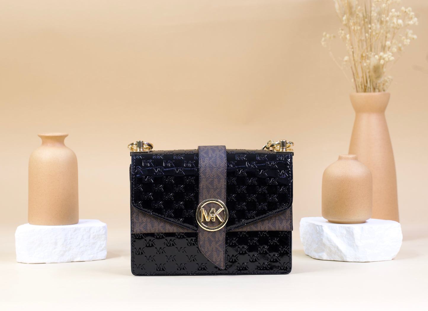 MICHAEL KORS GREENWICH 32F1GGRC5A SMALL CROSSBODY BLACK