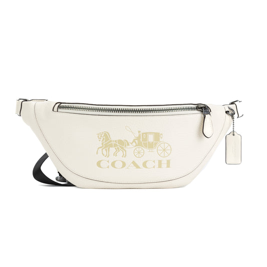 Coach Men's Warren Belt Bag With Horse - White