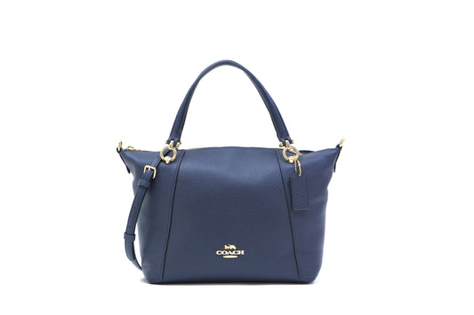 COACH C6229 PEBBLED LEATHER KACEY SATCHEL MIDNIGHT