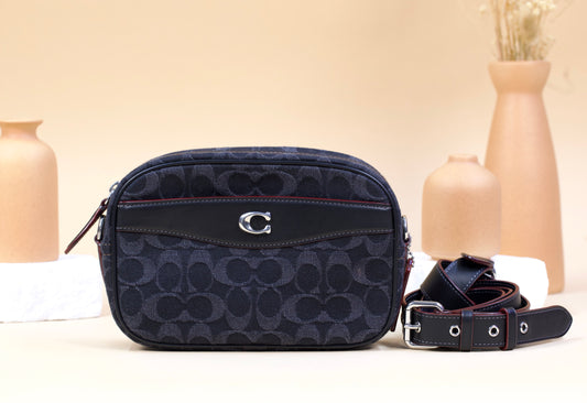 Coach Women's Crossbody Bag In Signature Denim - Black