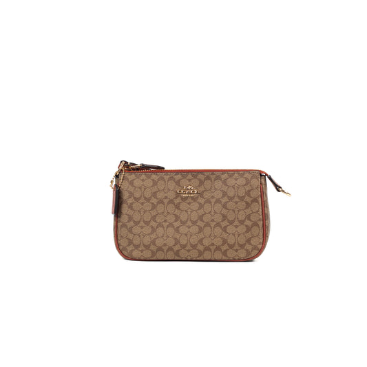 Coach Nolita 19 In Colorblock Signature Canvas Signature Coated Canvas and Smooth Leather Construction Two Credit Card Slots Inside Multifunction Pocket Zip-Top Closure, Fabric Lining Handle with a 15.90 cm Drop