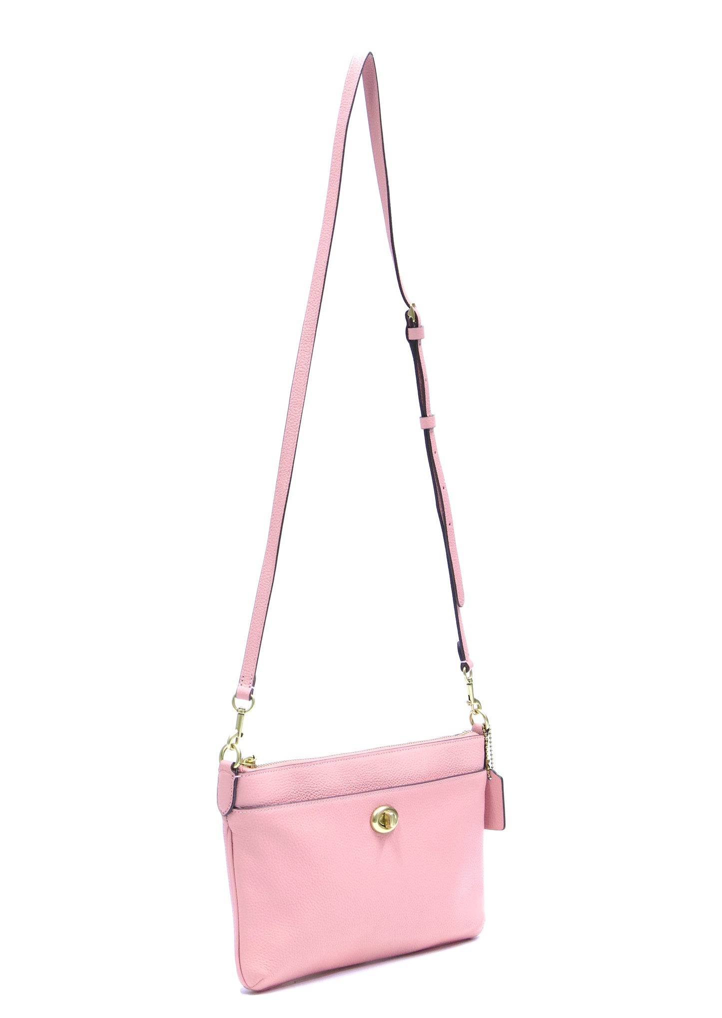 COACH C3376 B4S9M PEBBLED LEATHER POLLY BUBBLEGUM