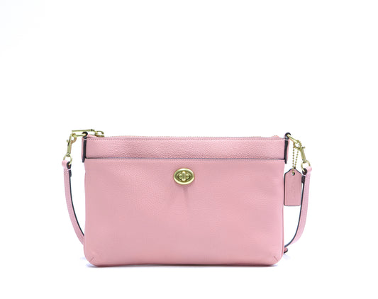 COACH C3376 B4S9M PEBBLED LEATHER POLLY BUBBLEGUM