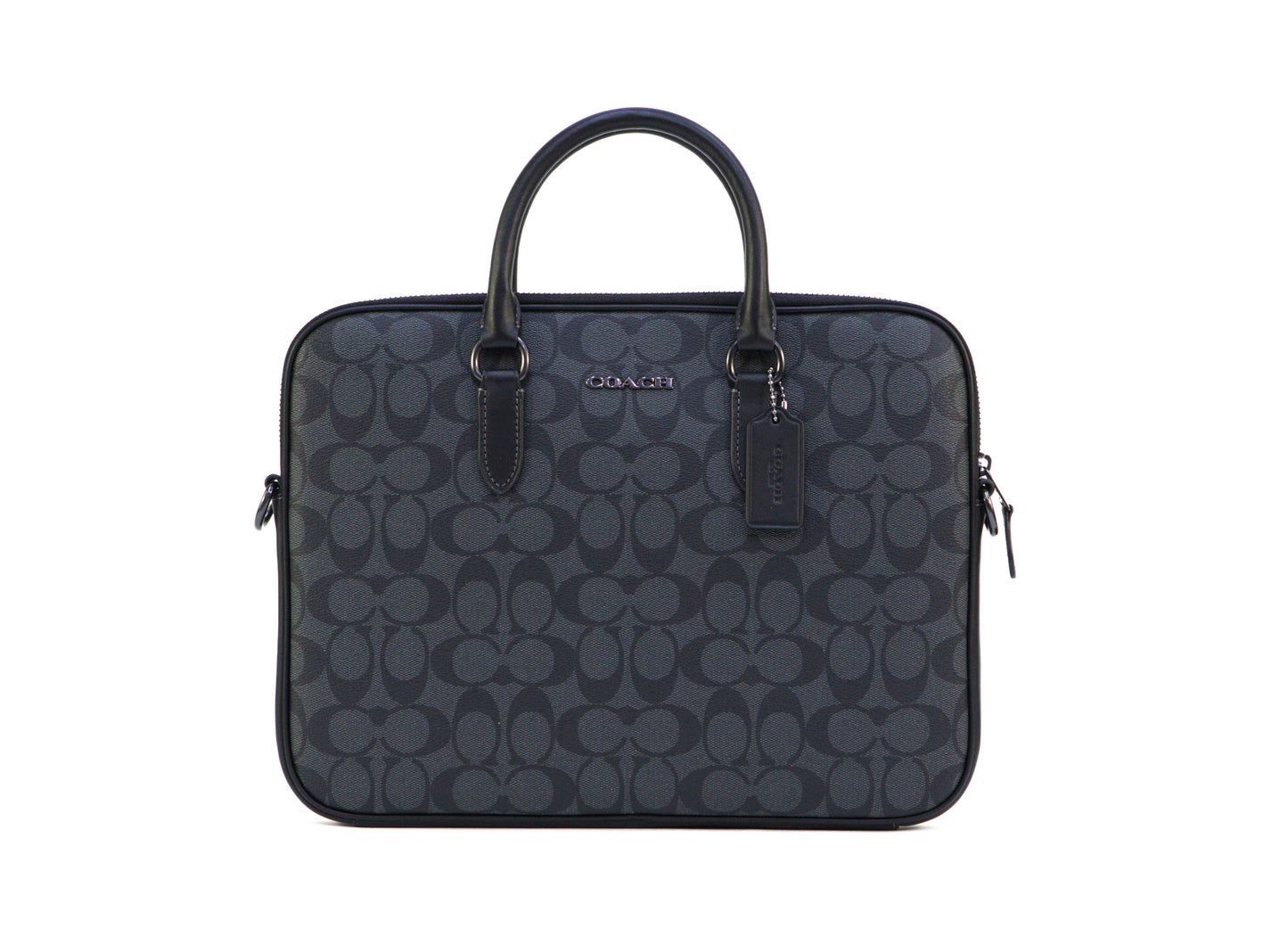 COACH CJ630 LIAM BRIEF LAPTOP BAG CHARCOAL