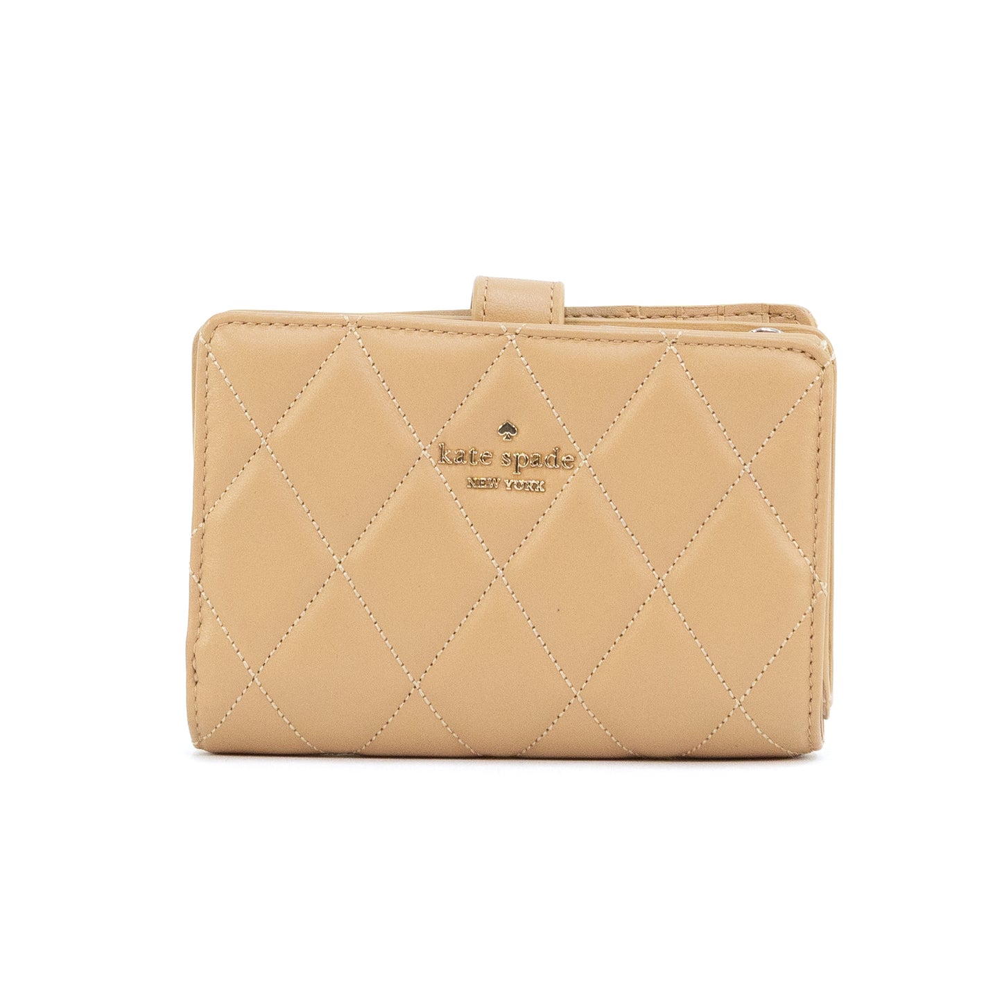 KATE SPADE MEDIUM SMOOTH QUILTED WALLET TIRAMISU