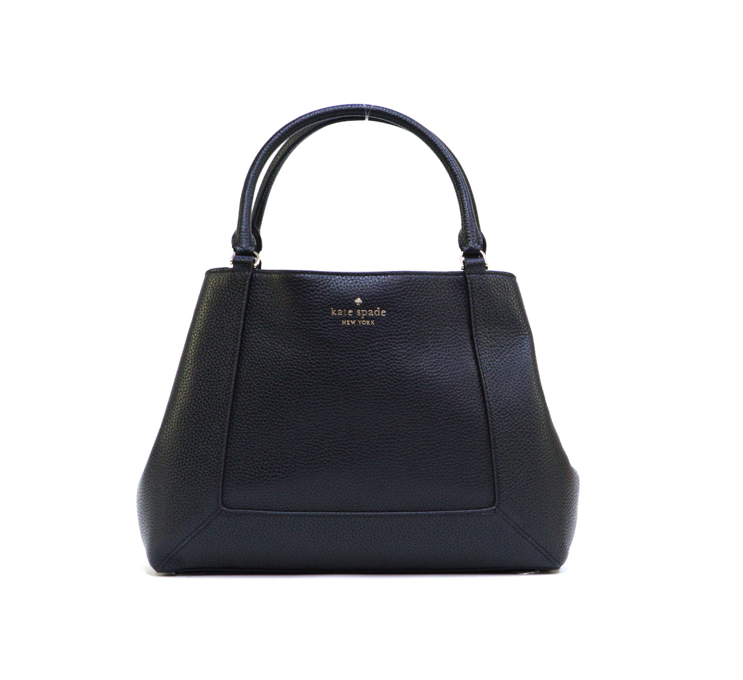 KATE SPADE KH434 LENA SATCHEL PEBBLED LEATHER BLACK