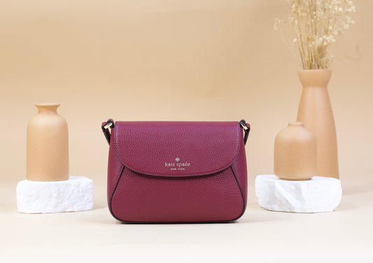 KATE SPADE KF364 MINI FLAP CROSSBODY MONICA BLACKBERRY