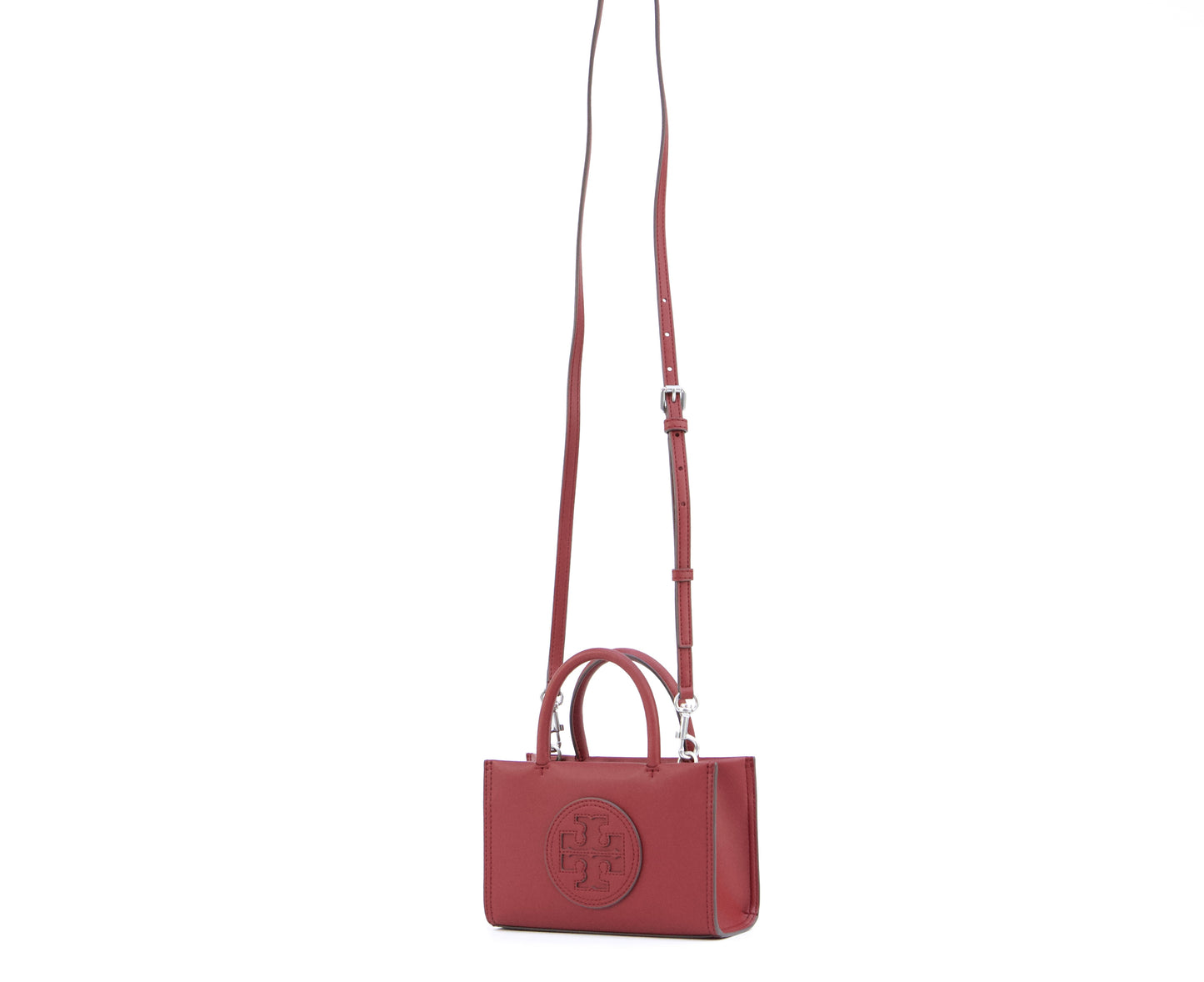 TORY BURCH 145613 ELLA BIO MINI TOTE JUNEBERRY RED