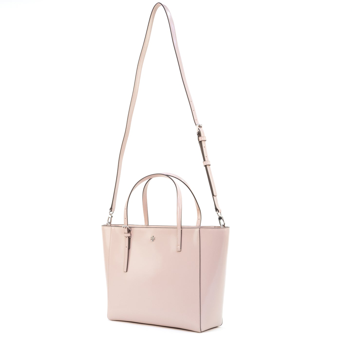 TORY BURCH EMERSON PATENT SMALL TOTE 139310 CLAY PINK