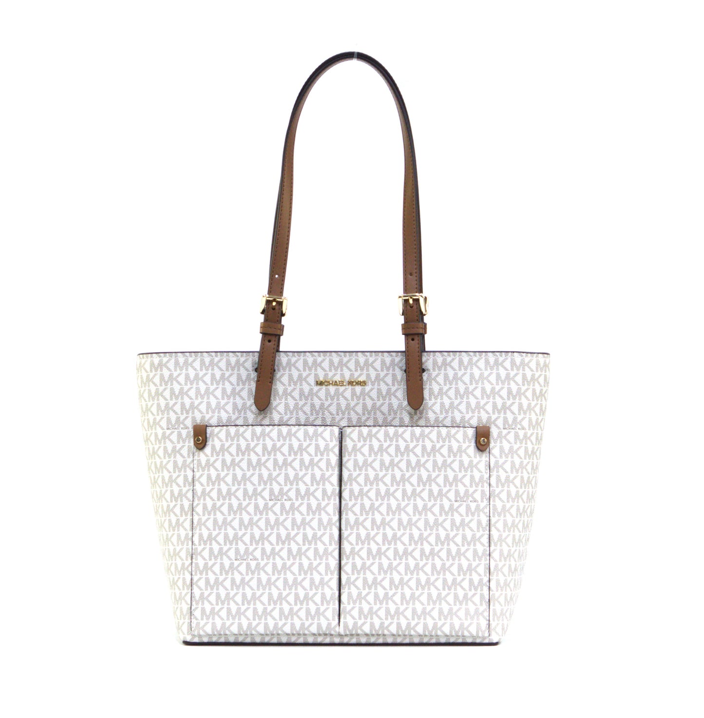 MICHAEL KORS 35F3GTVT3B MD DBL POCKET TOTE VANILLA
