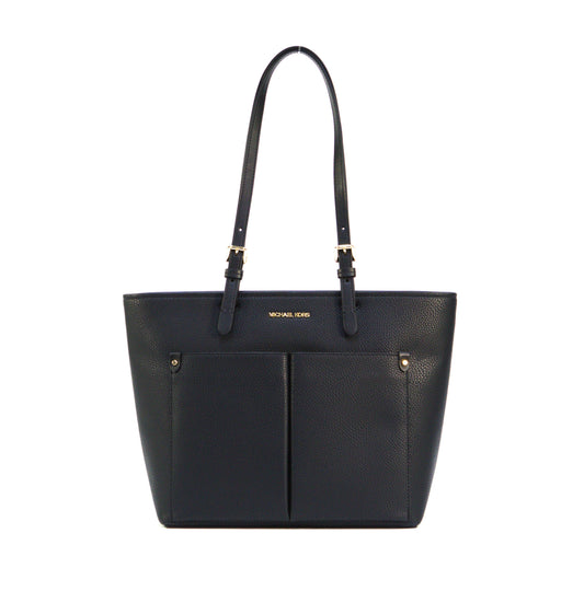 MICHAEL KORS 35F3GTVT8B JET SET TRAVEL MD DBL POCKET TOTE BLACK