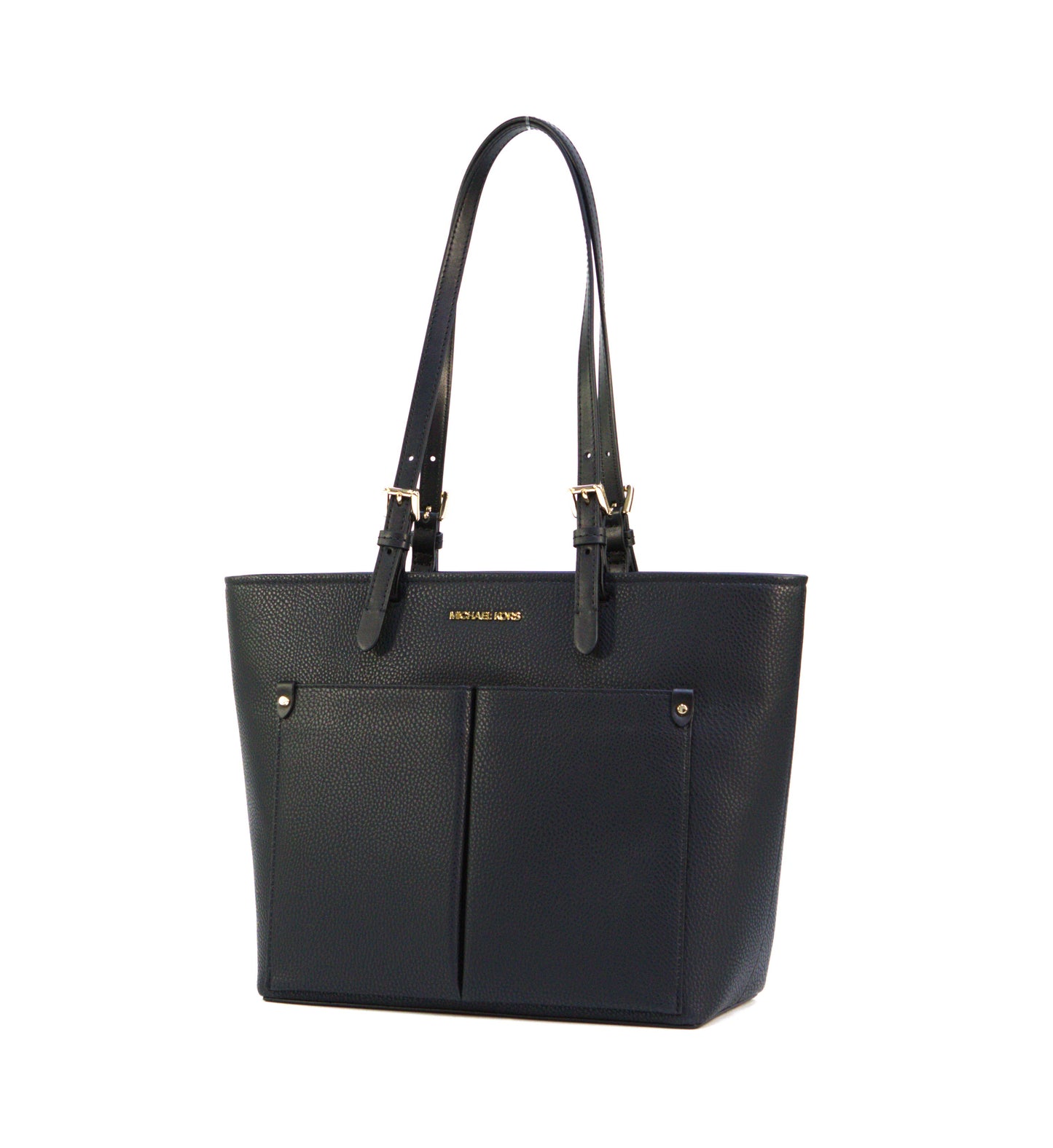 MICHAEL KORS 35F3GTVT8B JET SET TRAVEL MD DBL POCKET TOTE BLACK