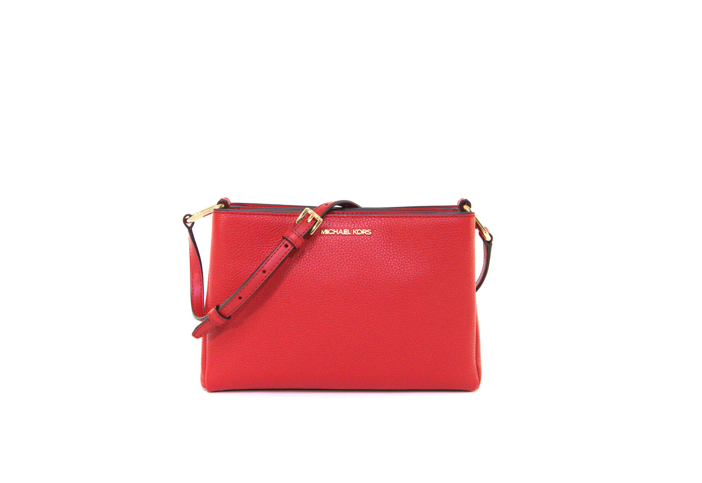 MICHAEL KORS 35H1G9TC8L TRISHA MEDIUM TRIPLE COMPARTMENT CROSSBODY BRIGHT RED