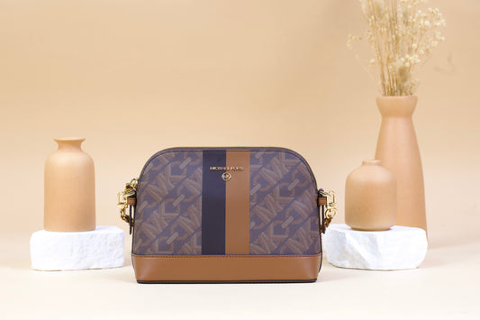 MICHAEL KORS 32H3GT9C3B JET SET CHARM DOME CROSSBODY BRN/LUGGAGE