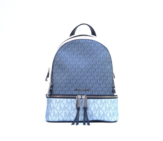 MICHAEL KORS 30S4SEZB2M RHEA ZIP MD BACKPACK PALE BLUE MULTI