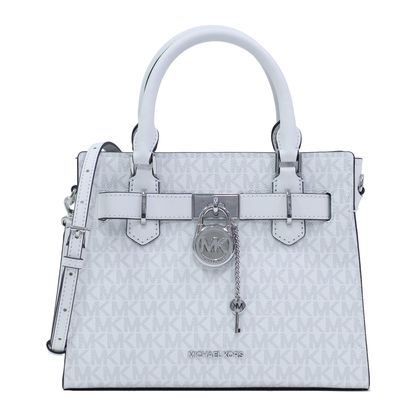 MICHAEL KORS 35T4SHMS1B HAMILTON SM SATCHEL OPTIC WHITE