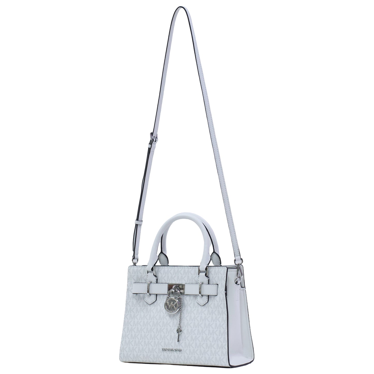 MICHAEL KORS 35T4SHMS1B HAMILTON SM SATCHEL OPTIC WHITE