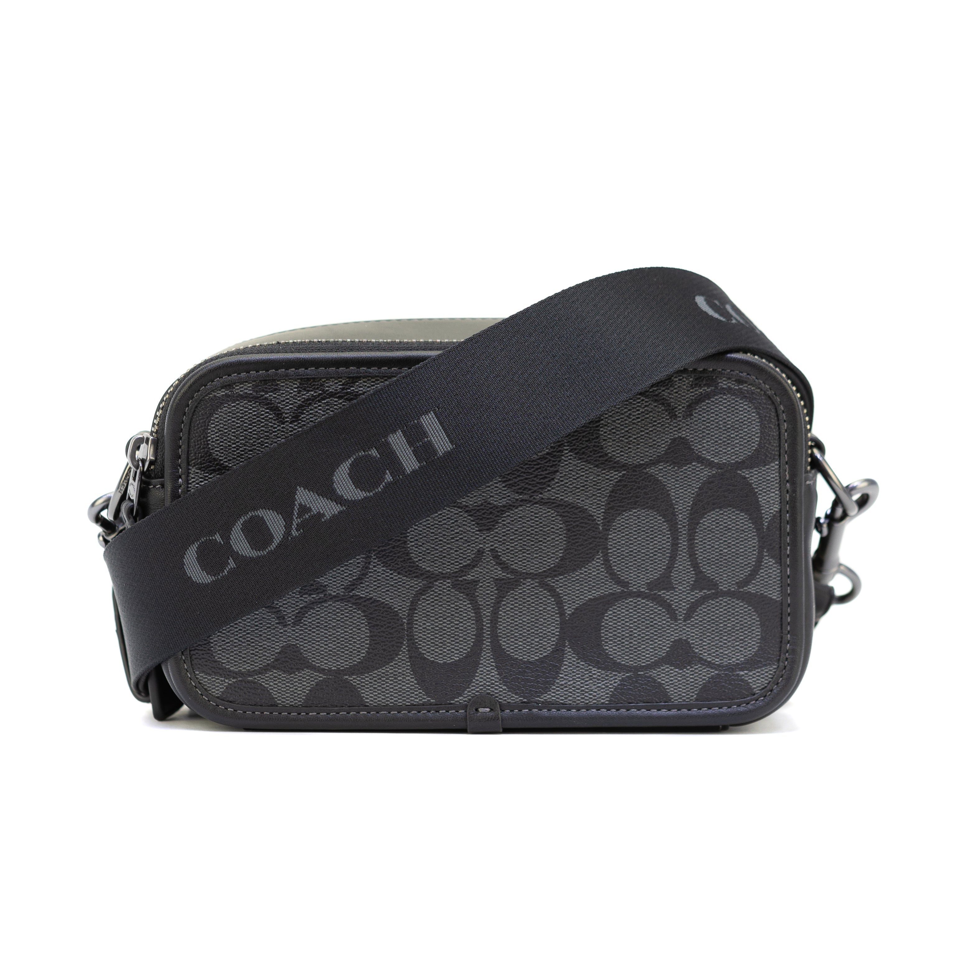 Coach black clearance signature crossbody