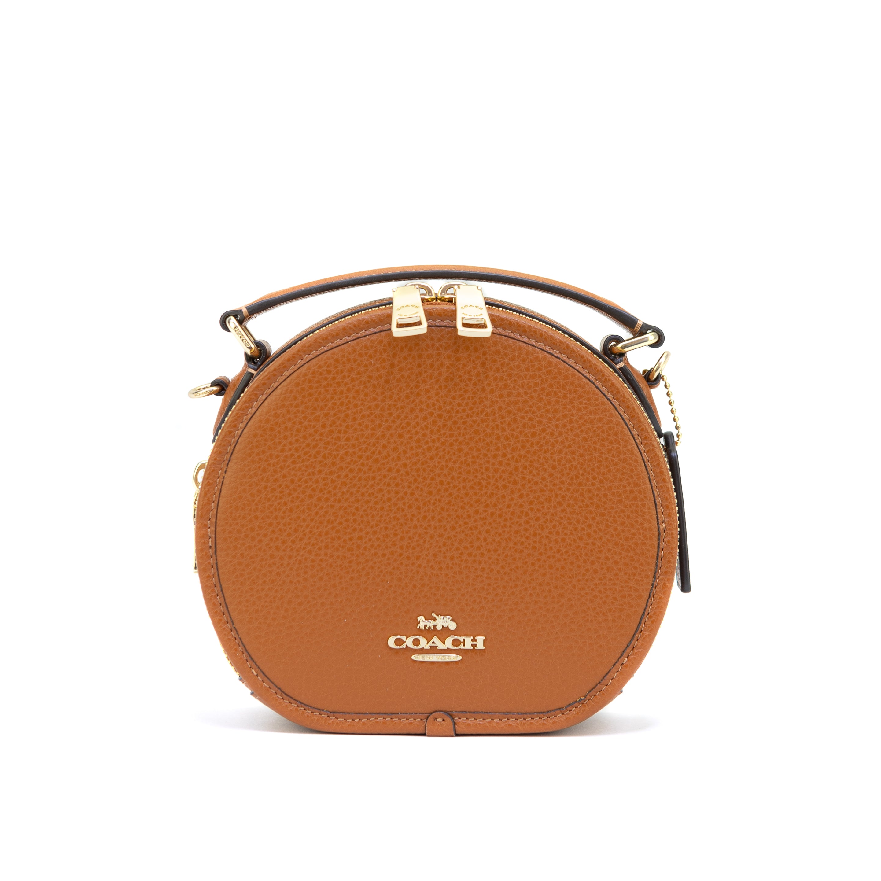 Coach Women s Canteen Crossbody Bag Refined Pebble Leather Sunset