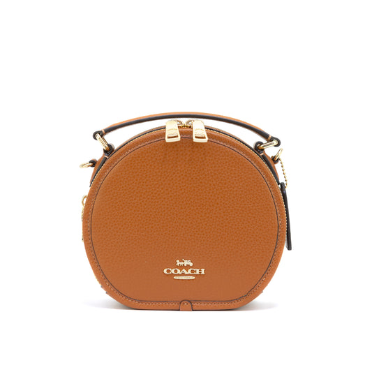 Coach Women's Canteen Crossbody Bag Refined Pebble Leather - Sunset