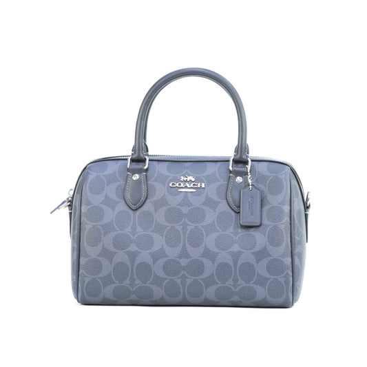 COACH CS188 SIGNATURE ROWAN DENIM MIDNIGHT NAVY