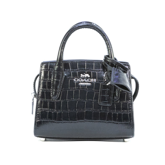 COACH CR209 CROC MINI CARYALL BLACK