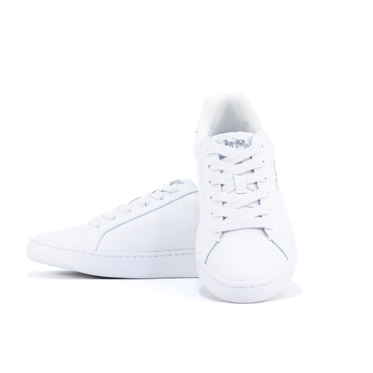 COACH CQ651 CLIP LEATHER LOW TOP OPTIC WHITE US 6