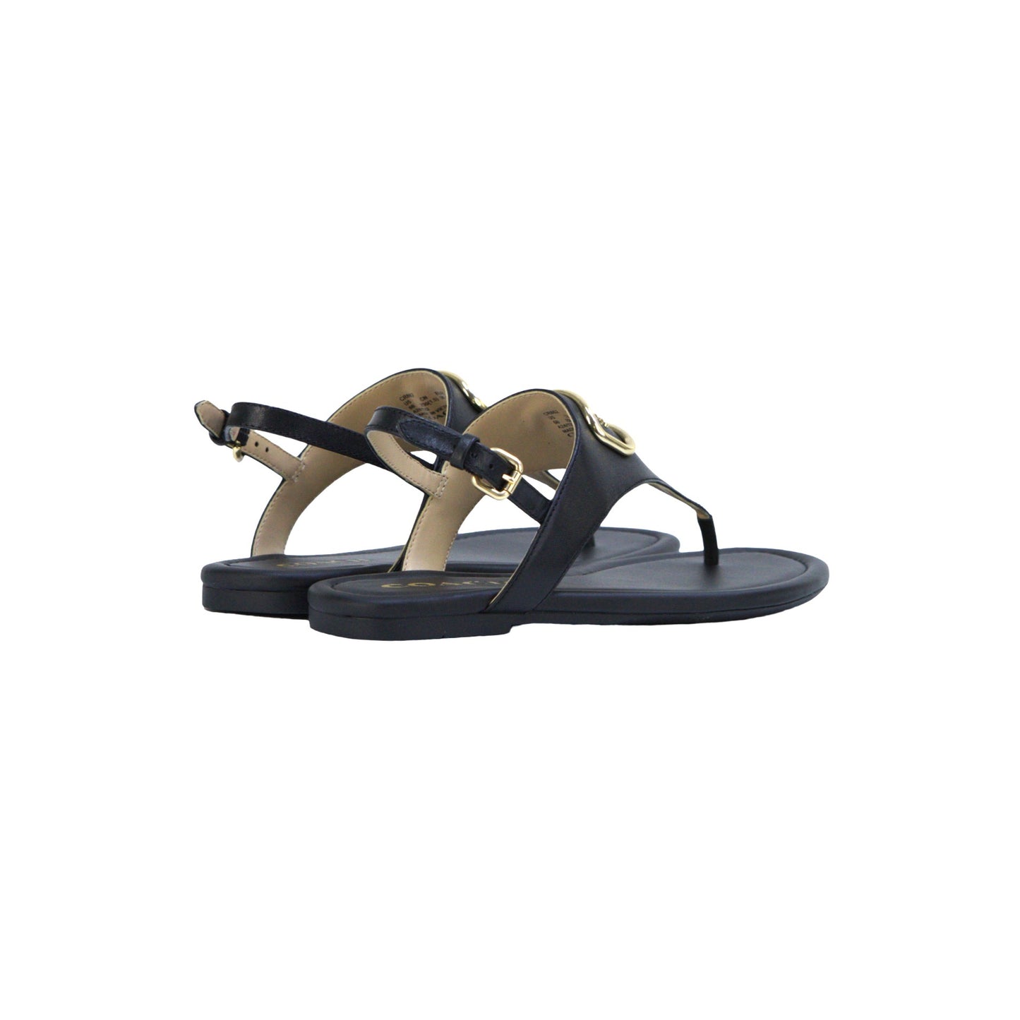 COACH CR862 JORDIN LTHR SANDAL US 6 BLACK