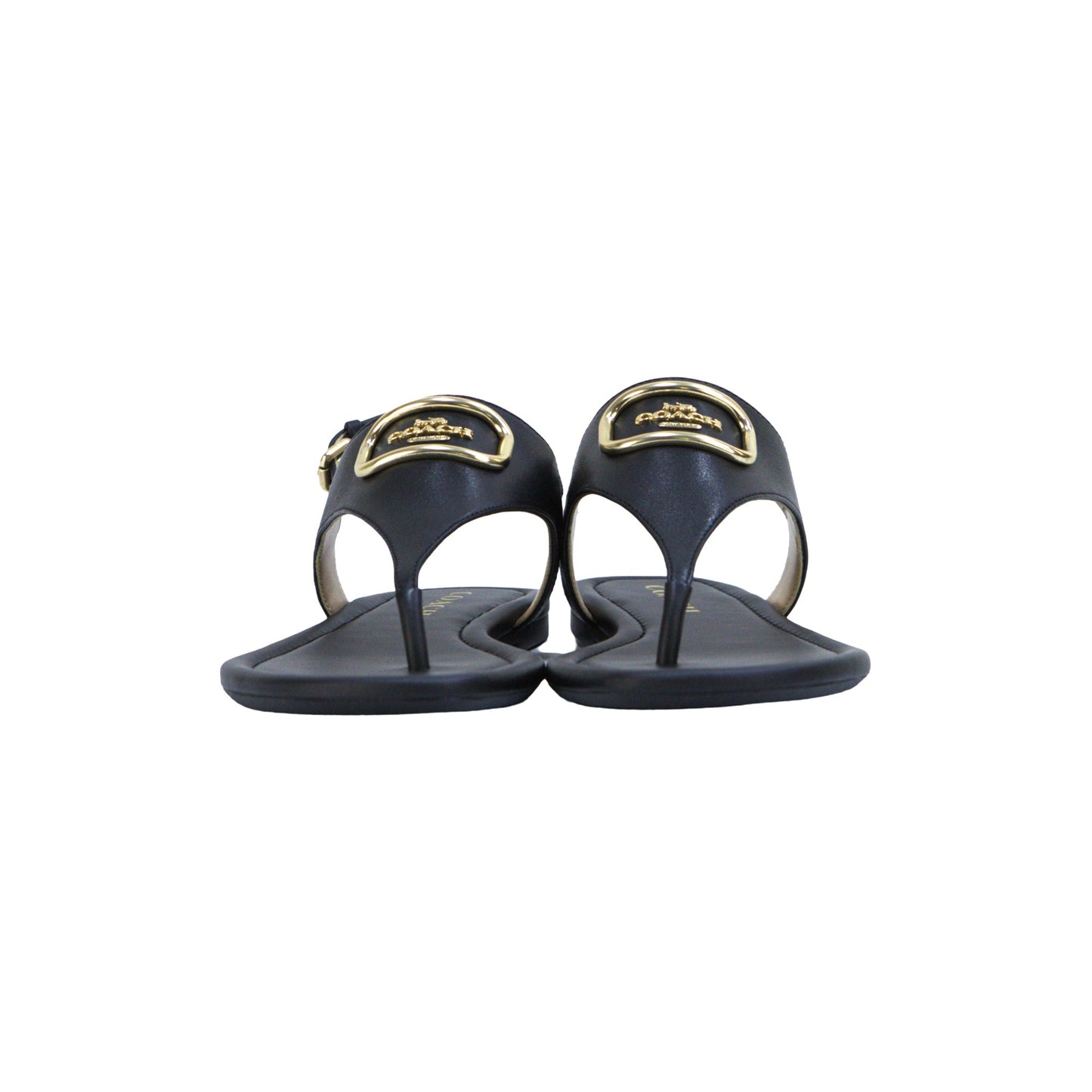 COACH CR862 JORDIN LTHR SANDAL US 6 BLACK