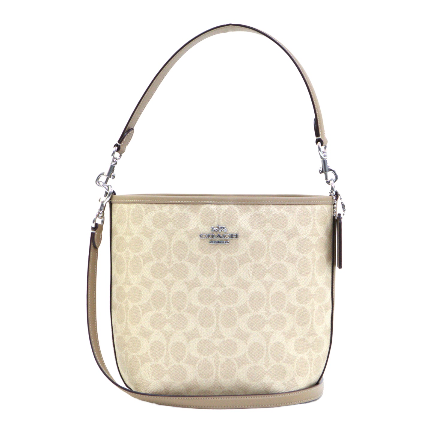 COACH CT800 SIGNATURE CITY BUCKET SAND/TAUPE